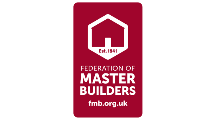 Logo of the Federation of Master Builders with a house icon and text.